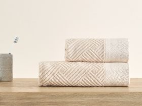 Полотенце махровое Zigzag, бежевое