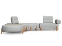 Диван модульный Альди-5 Textile Silver