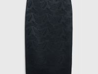 Прямая юбка из жаккарда, Черный