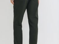 Утеплённые брюки со стопперами, Зеленый