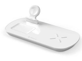Беспроводное зарядное устройство Deppa Charging Station 3 в 1 (D-24010) для Apple Watch / iPhone/AirPods 17,5W (белый)