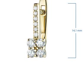 Серьги из желтого золота с бриллиантами э0301сг04210656