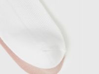 Носки в рубчик с волнистым краем, 2 пары, Белый