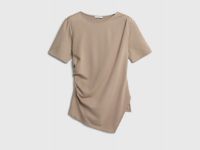 Футболка с драпировкой, Коричневый