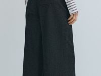 Широкие джинсы Wide leg с высокой посадкой, Черный