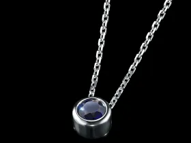 Колье из серебра с сапфиром э0677кл02220890