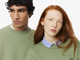 Хлопковый свитшот Lacoste свободного кроя унисекс