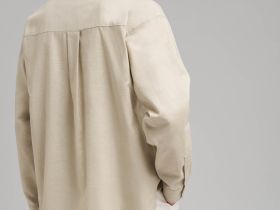 Свободная рубашка изо льна и хлопка