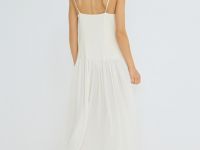 Платье А-силуэта на тонких бретелях, Бежевый