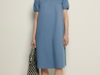 Платье А-силуэта с коротким рукавом