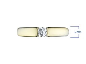 Кольцо из желтого золота с бриллиантом э0301кц12154000