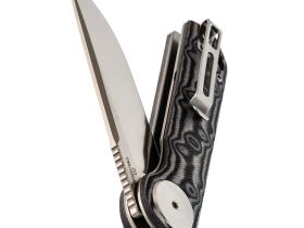 Складной нож Dr.Tech W3897MG, сталь D2, рукоять микарта, Pattern gray