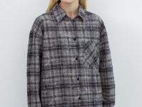 Фланелевая рубашка в клетку, Бежевый