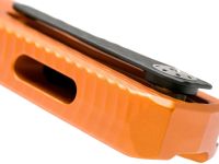 Нож складной LionSteel ROK A OB, сталь Black (Mil Spec) Finish Bhler M390, рукоять алюминий, оранжевый