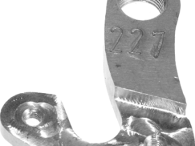 Держатель заднего переключателя "петух" Meta №227 фрезерованный (серебристый)