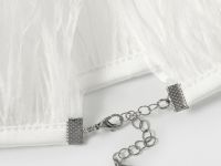 Колье из натуральных перьев, Белый