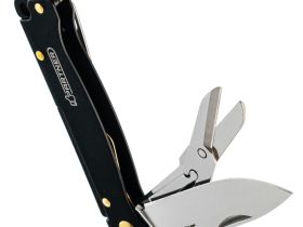 Складной нож Sanrenmu Partner, сталь 12C27, компактный мультитул с ножницами, рукоять нержавеющая сталь черная