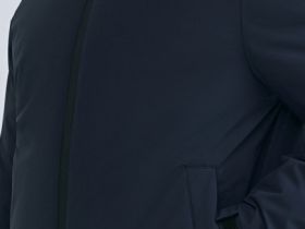 Утеплённая куртка с капюшоном, Синий