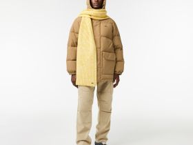 Мужской водонепронецаемый пуховик Lacoste с капюшоном