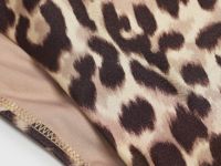 Плавки-бразилиана с леопардовым принтом, Коричневый