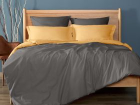 Постельное белье Volcanic gray & Summer yellow