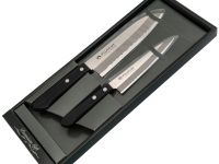 Набор из 2-х кухонных ножей Tojiro Fuji Cutlery TJ-GIFTSET-A, сталь Mo-V, рукоять полипропилен, черный