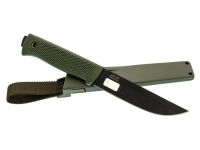 Нож Руз, сталь AUS-8 BlackWash, рукоять эластрон олива