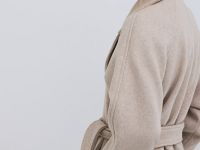 Пальто с поясом, Бежевый