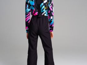 Брюки текстильные с полиуретановым покрытием для девочек