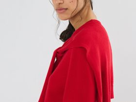 Джемпер с декором, Красный