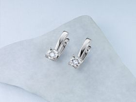Серьги из белого золота с бриллиантами э4701сг07176900