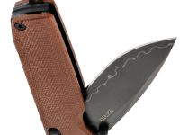 Складной нож SRM Terrier 258L-MN2, сталь 140Cr, рукоять коричневая микарта