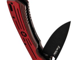 Складной нож НОКС Майор 80 Лет Победы, сталь VG10, рукоять G10, красный