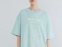 Футболка оверсайз с принтом, Зеленый