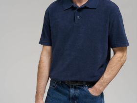 Поло свободного кроя из хлопкового трикотажа