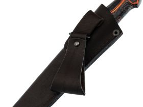 Шкуросъёмный нож Сокол, сталь М398, рукоять микарта, мельхиор