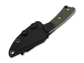 Нож с фиксированным клинком Boker Piranha, сталь 440C, рукоять G10, зеленый