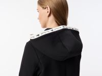 Женская хлопковая толстовка Lacoste с капюшоном
