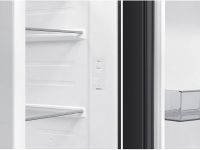 Холодильник Samsung Side-by-Side с автоматически открывающимися дверьми, 646 л Белое стекло