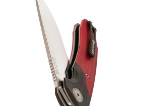 Складной нож Maxace Goliath Red, сталь Bohler K110, рукоять G10 красный/темный больстер