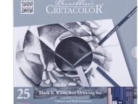 Набор художественный для эскизов Cretacolor "Black&White" 25 предметов в металлической коробке