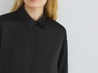 Блузка из сатина, Черный