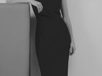 Платье макси без рукавов, Черный