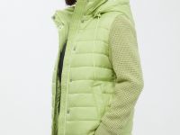 Утепленная куртка с вязаными рукавами