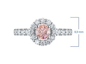 Кольцо из белого золота э0912кц06165300_pink