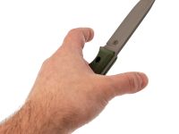 Нож Леший, сталь AUS10co, рукоять микарта, оливковый