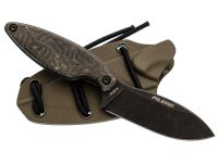 Нож с фиксированным клинком Pilgrim, сталь AUS-8 BSW, рукоять CrazyFiber Micarta)