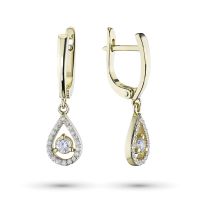 Серьги из желтого золота с бриллиантами э0301сг06162800