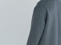 Длинное двубортное пальто из шерсти, Серый