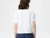 Женская футболка Lacoste Loose Fit с круглым вырезом и принтом